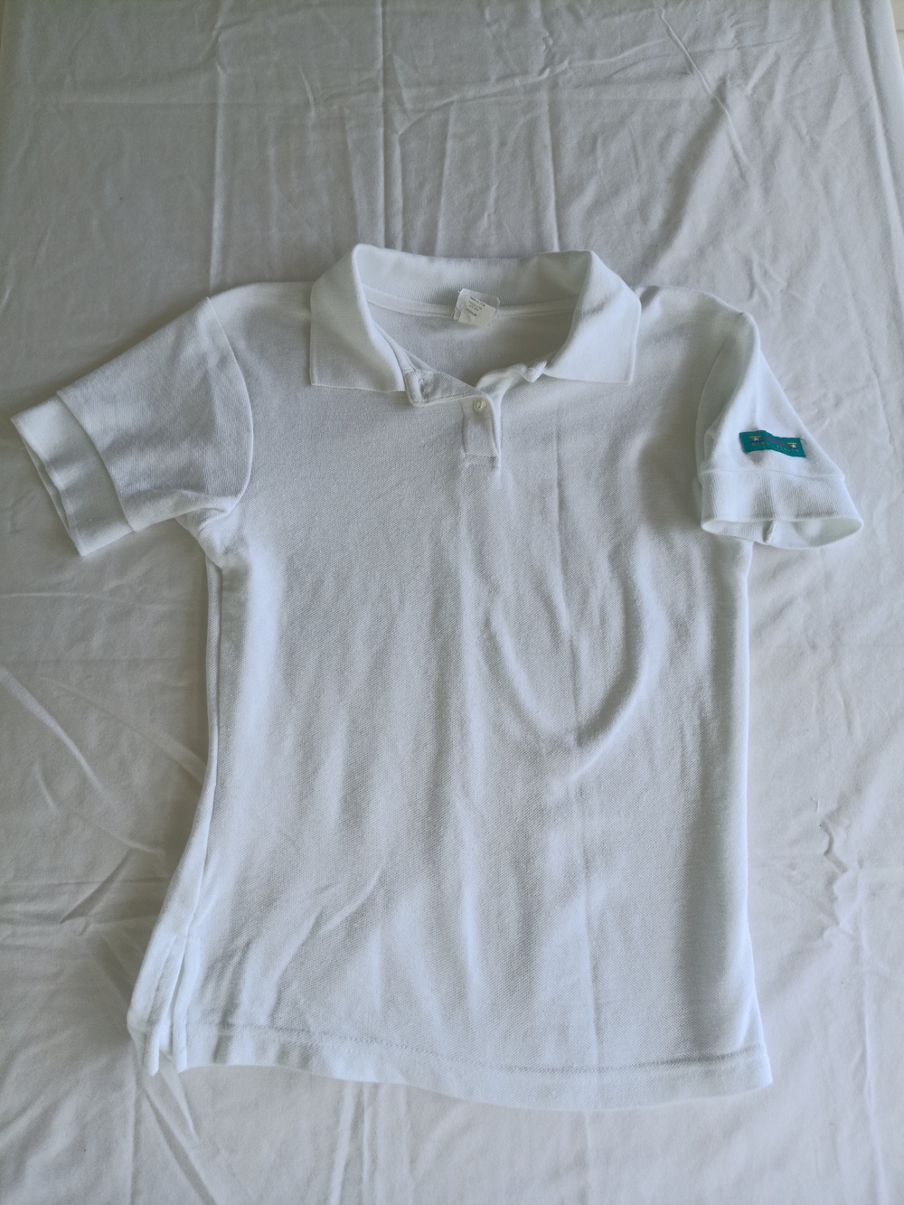 Girl Scouts White Short-Sleeve Polo Top with Sleeve Accent